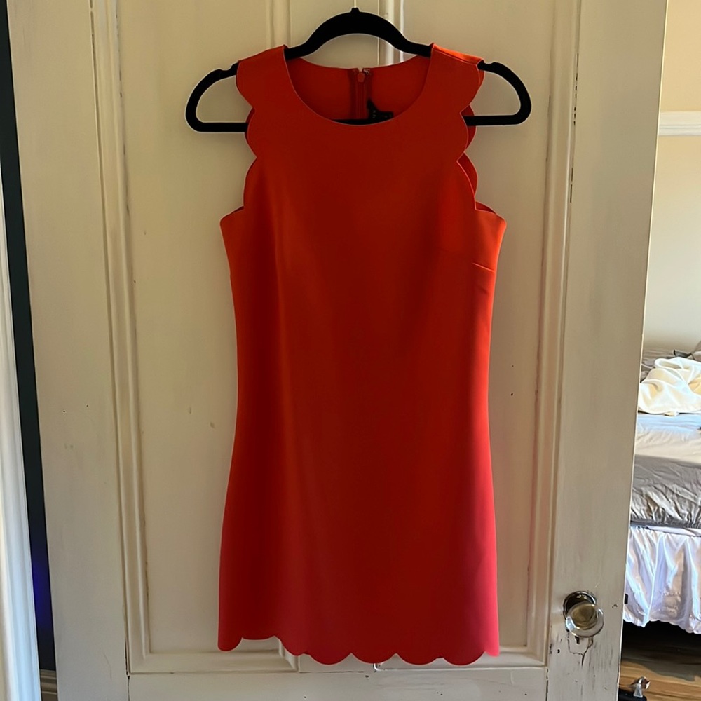 J crew scalloped edge dress